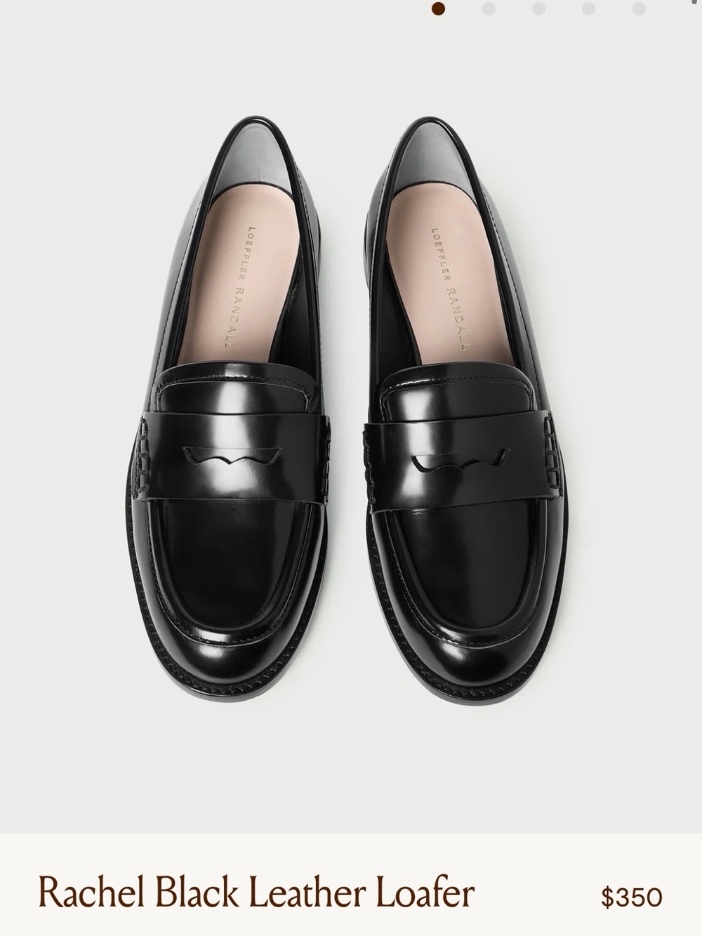 Rachel Black Leather Loafer - Black